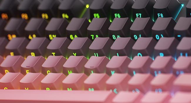 side printed keyboard