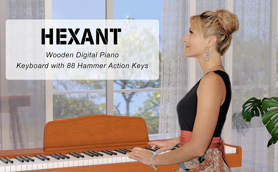 HEXANT 88 Key Hammer Weighted Digital Keyboard Piano