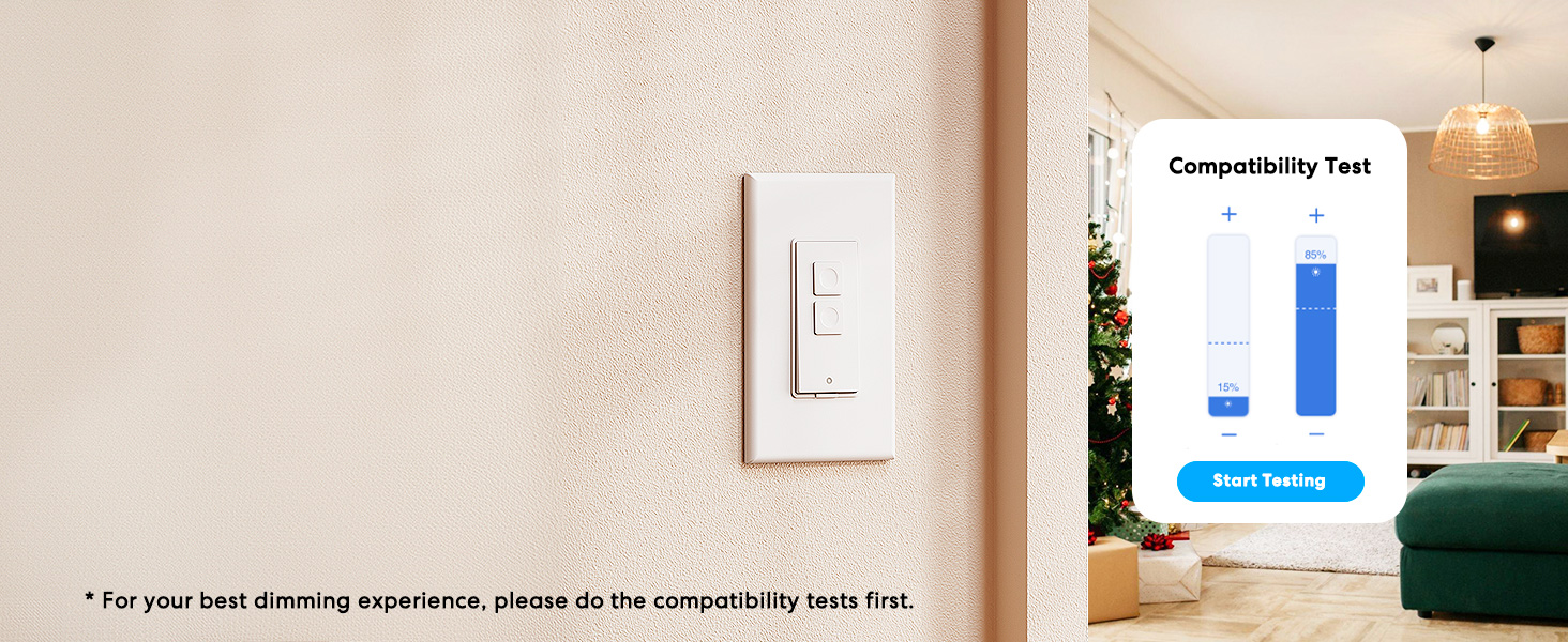 meross 3Way Dimmer Smart Switch for LED Light, 3 Way Only, Neutral