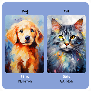 Cat and Dog. My first bilingual animal book images