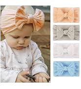 4 Stück Baby Haarband, Nylon Elastisches Turban Stirnbänder, Baby Mädchen Kleinkinder Haarbänder,...