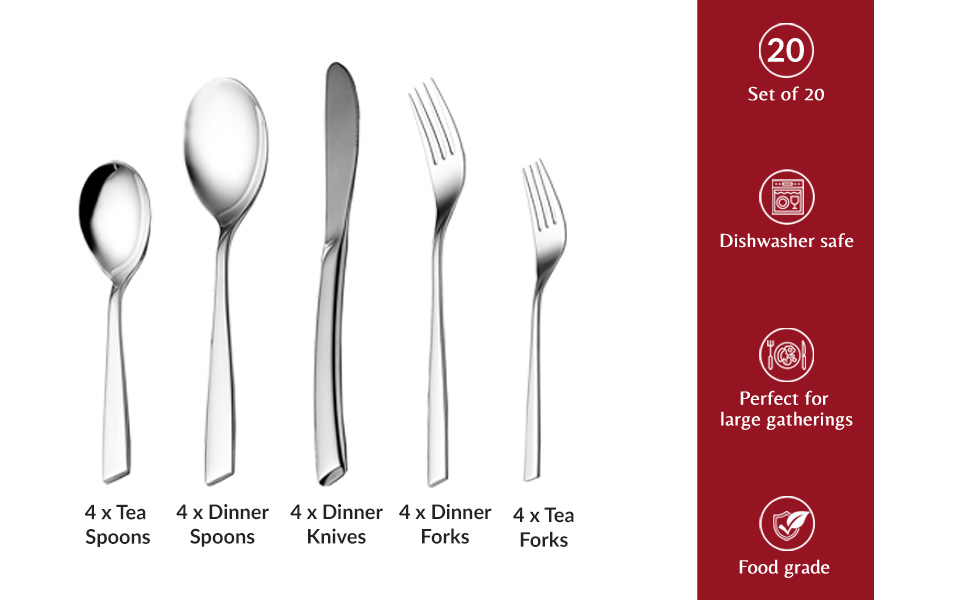 set cutlery dinner knife fork spoon teaspoon kitchen sets piece stainless steel wedding gift