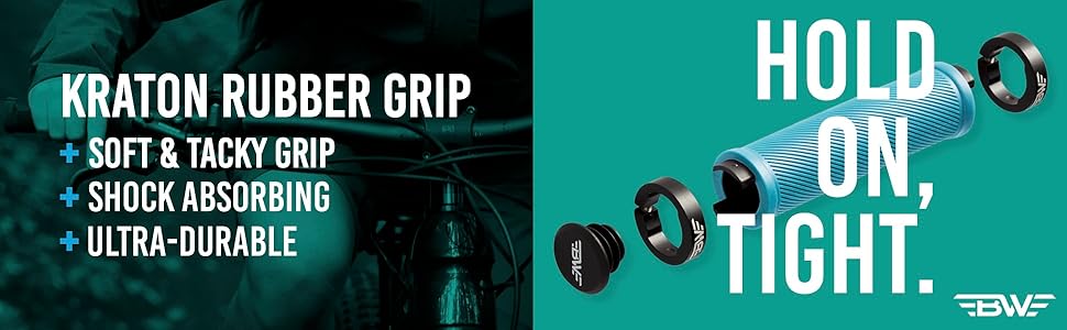 Soft and tacky grip. Shock absorbing ultra durable mountain bike handlebar chainline grip.