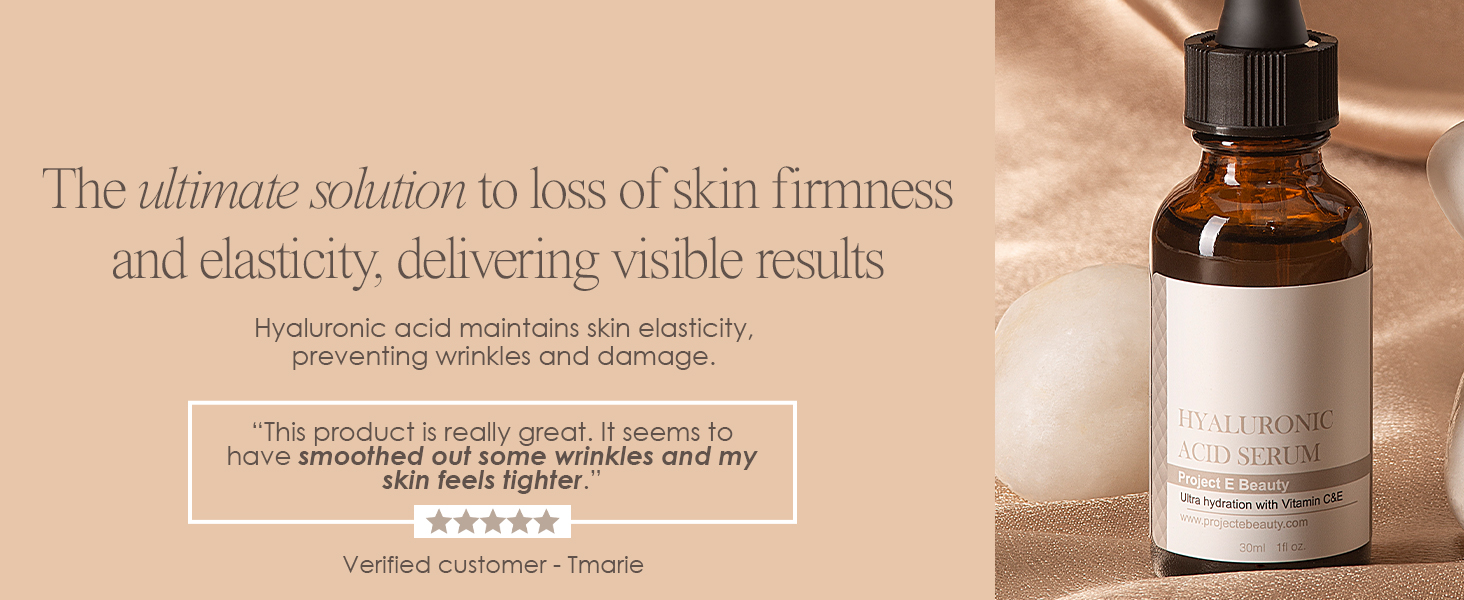 hyaluronic acid serum for face hydrating plumping moisturizing anti-aging anti-wrinkle elasticity