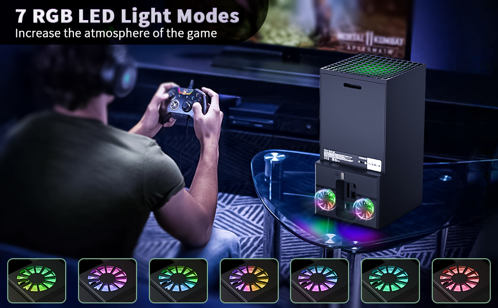 Vertical Cooling Fan for Xbox Series X, Wiilkac Dual Fans