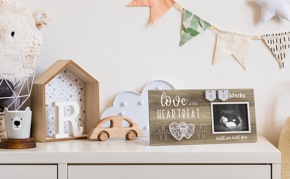 3D String Art Baby Sonogram Picture Frame Countdown Weeks