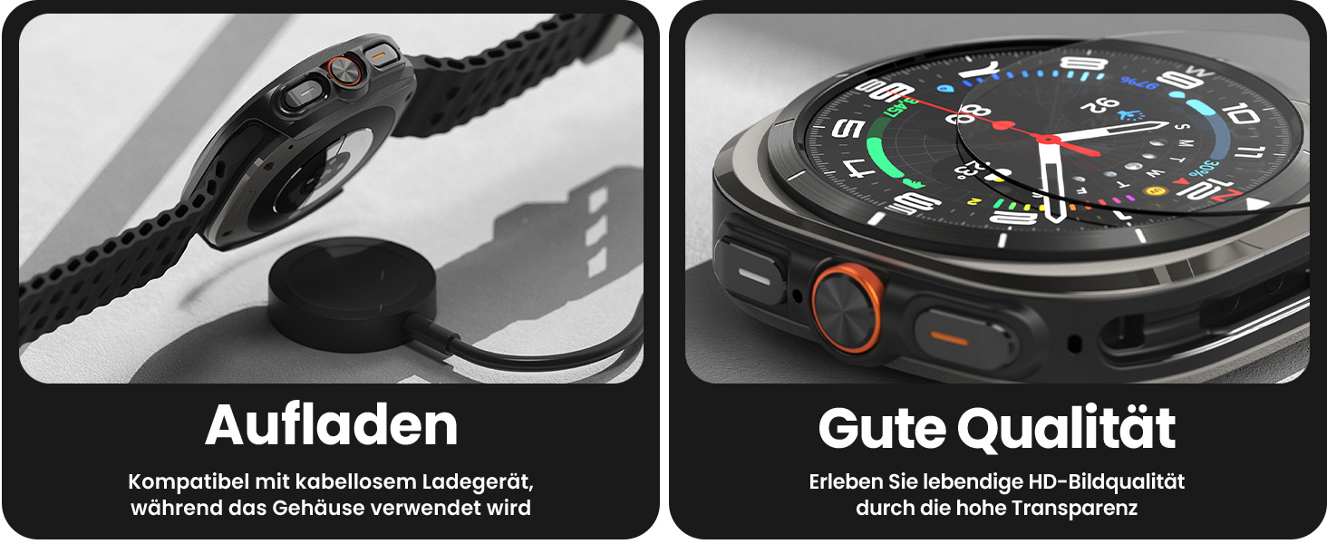 Ringke Slim & Glass compatible with Galaxy Watch Ultra - Matte Black