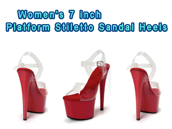 Amazon.com | WUXIN H&P Women's 7 Inch Clear Platform Heels