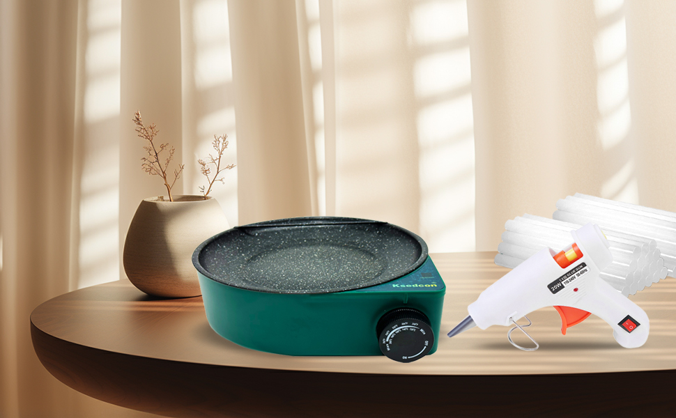 Hot Glue Gun Kit, Electric Floral Glue Dipping Pot or