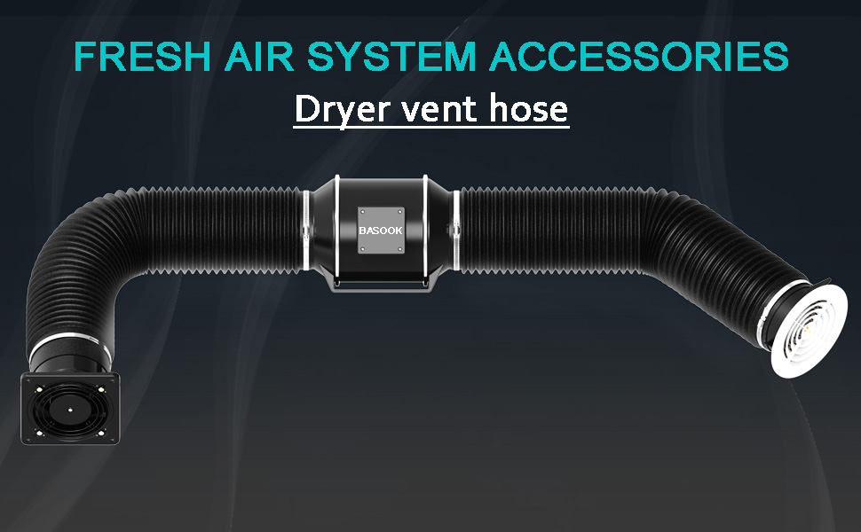 3 Inch Dryer Vent Exhaust Hose, Flexible PVC Aluminum Foil