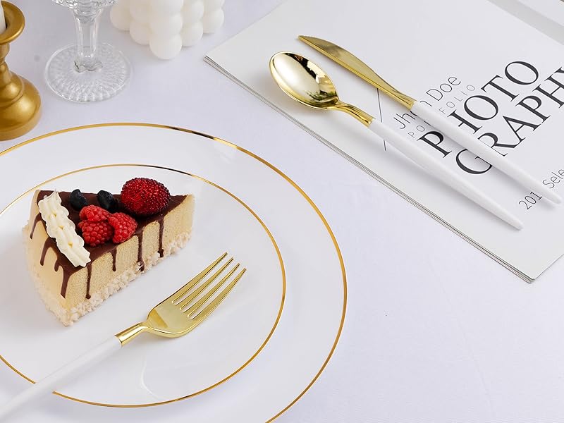 elegant white silverwares