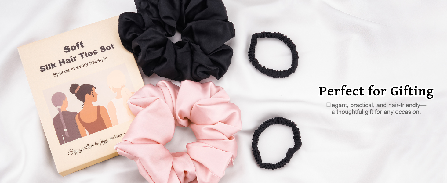 black scrunchies