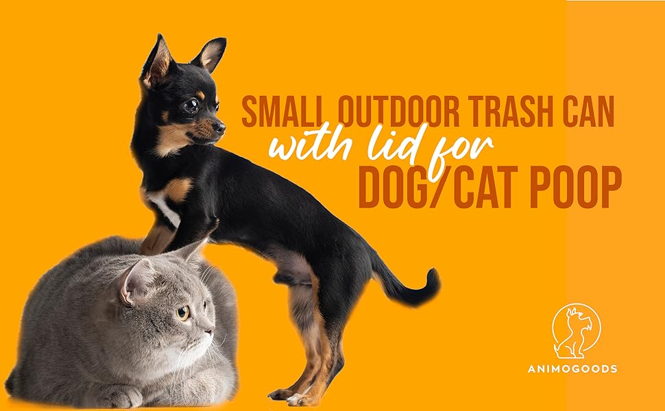 AnimoGoods™ Outdoor Dog Poop Trash Can Small Outdoor