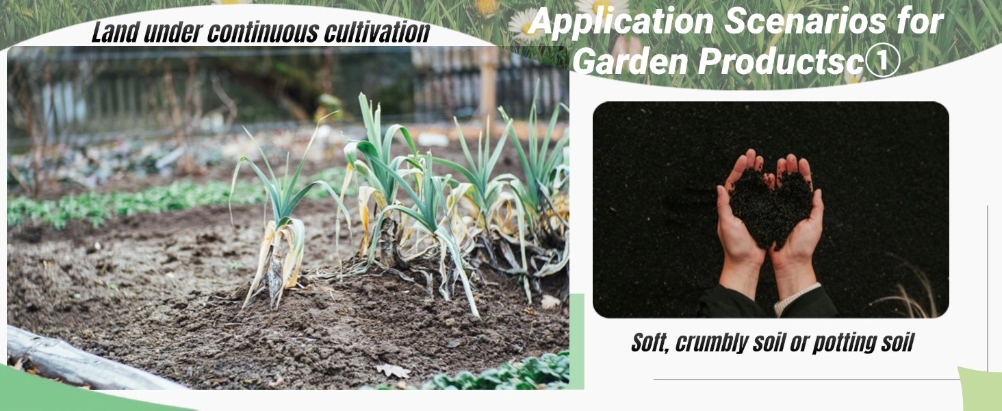 Land under continuous cultivation and Soft, crumbly soil or potting soil