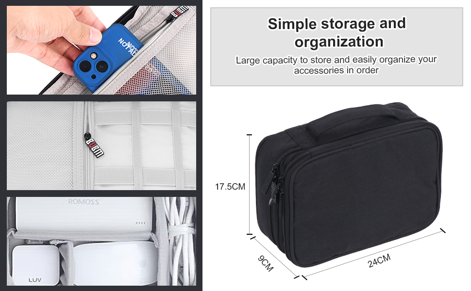  Travel Electronics Accessories Organiser Bag