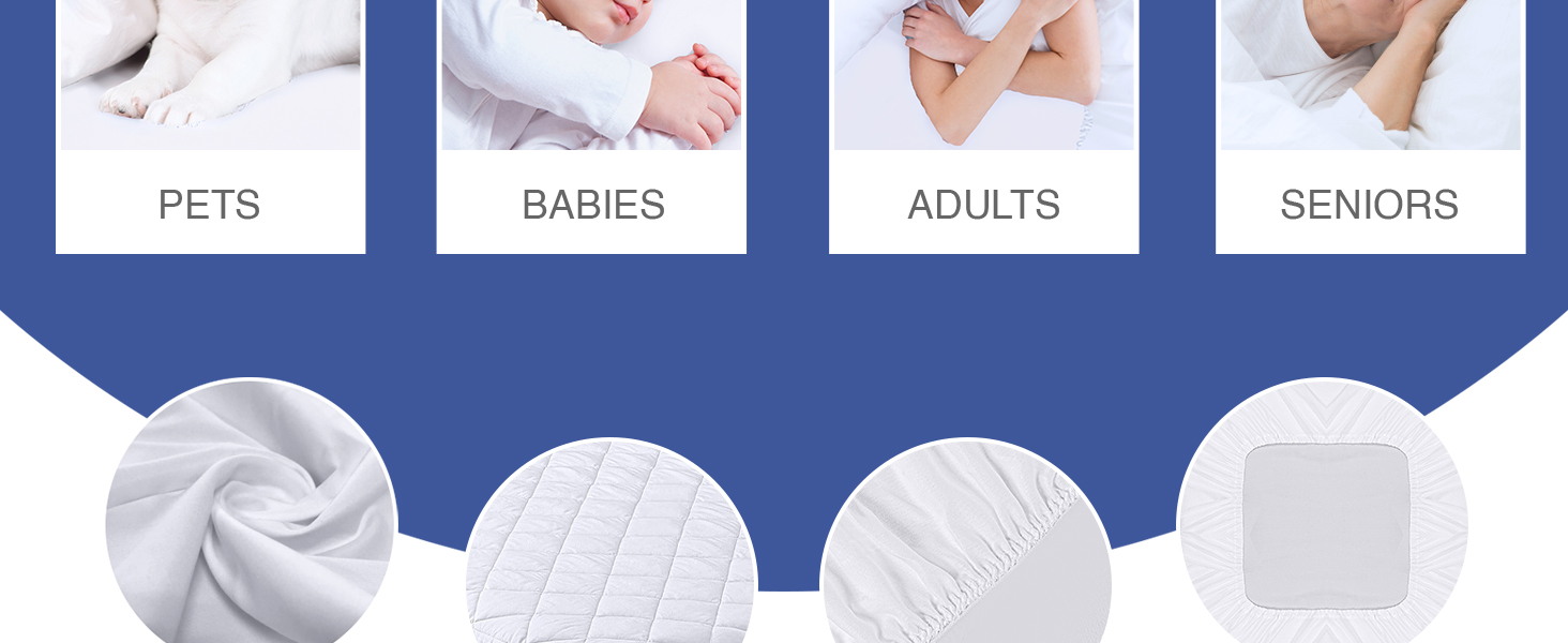 Utopia Bedding Quilted Fitted Mattress Pad Mattress Cover Stretches