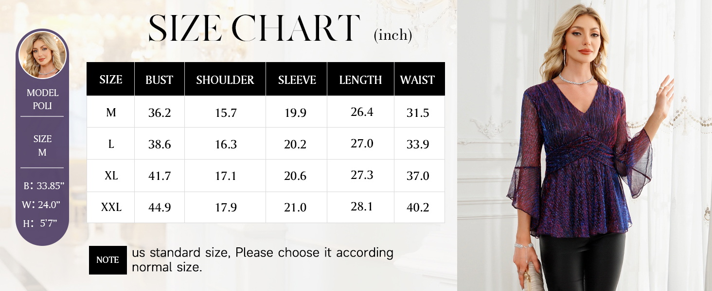 size chart for this tops
