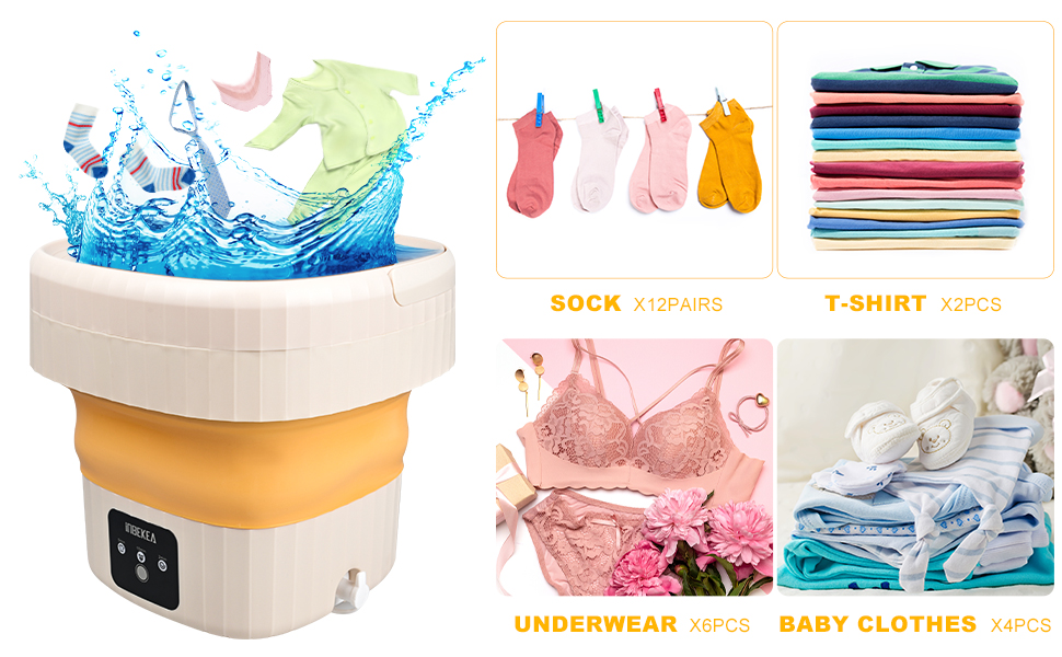 Portable Folding Mini Washing Machine Sterilization Drying Washing Machine for Baby Underwear