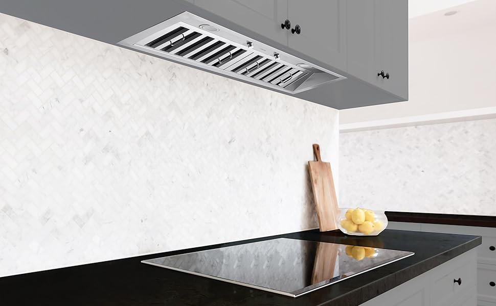 Ancona Pro 34" 600 CFM Ducted Insert Range Hood in Stainless Steel AN