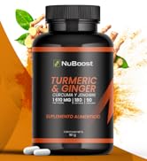 Nuboost Turmeric Curcuma y Jengibre - 1610 mg 180 cápsulas - Turmeric Curcuma con Pimienta negra ...