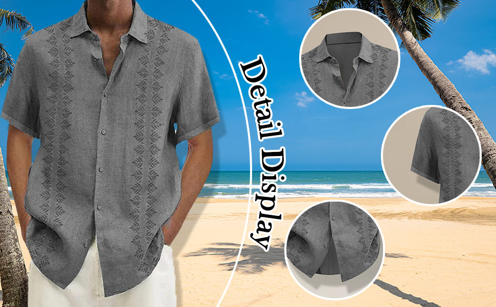 Button Down Summer Print Beach Shirt