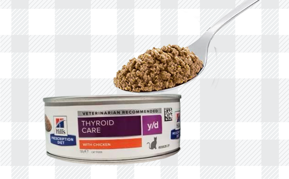 AETN Creations Y/D Thyroid Care Wet Cat Food 6x156g Bundle plus AETN