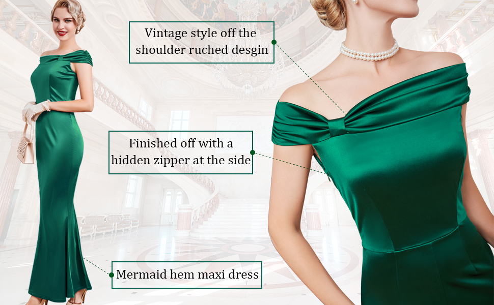 green long cocktail dress