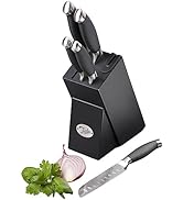 Tala 6 Piece Knife Block Set, Superior Steel with Manganese Infused Blades, Soft Grip Contoured H...