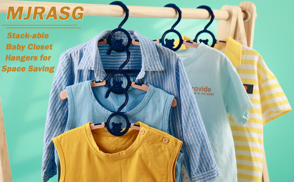 30Pack Baby Hangers for Closet Adjustable Kids Hangers Non