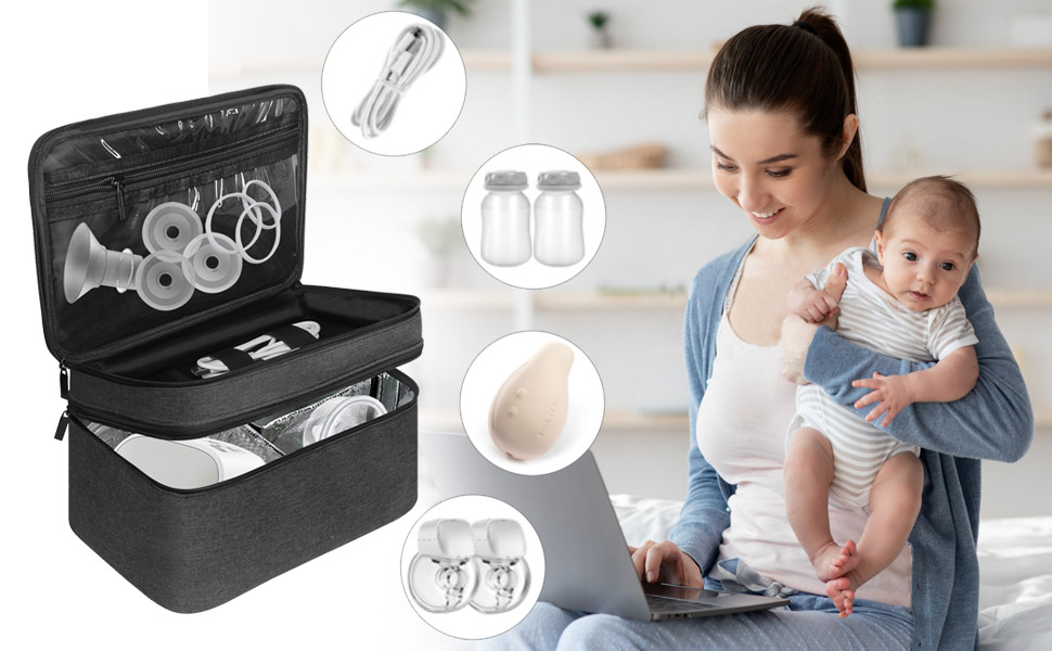 Kitguard Hands Free Breast Pump Bag Compatible with Willow