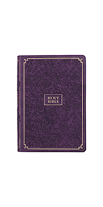 Purple Faux Leather Giant Print Full-Size King James Version Bible with Thumb Index