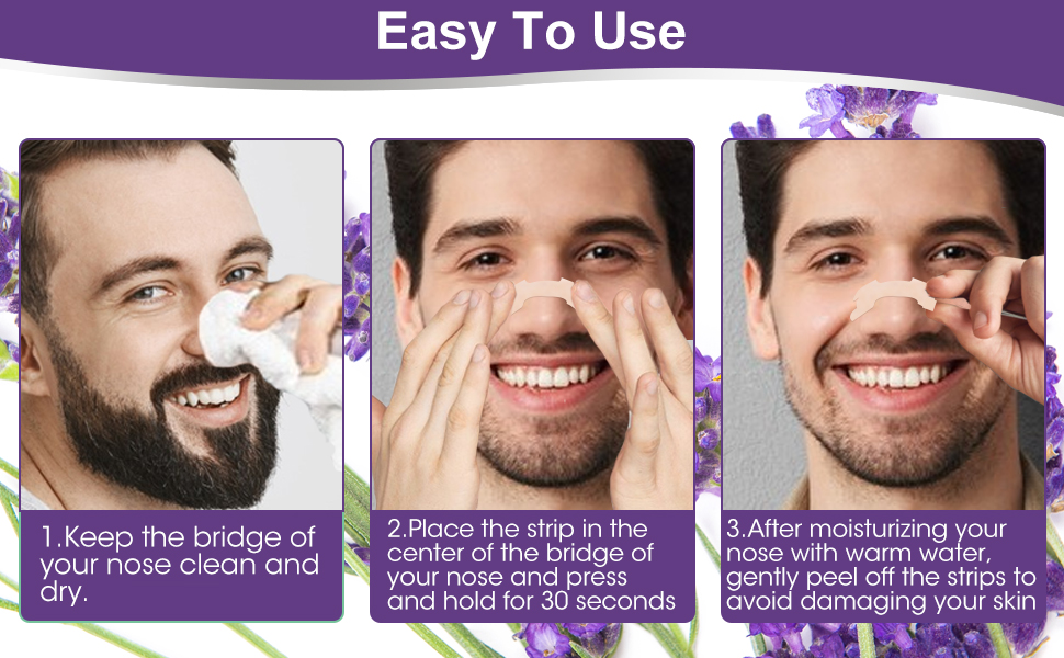 MYMULIKE Anti Snoring Nasal Strips, 60 Count Nasal Strips to Stop