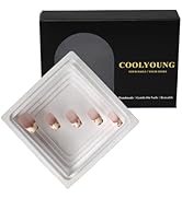 COOLYOUNG Press On Nails French Tip,Women Gifts With Love,Enchanting Wildcat,Cheetah Press On Nai...
