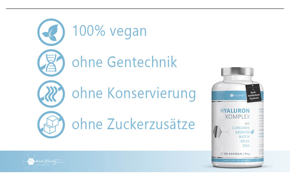 Medical Beauty Cosmetics Hyaluronic Complex ICONs Vegan Without GMO Preservatives