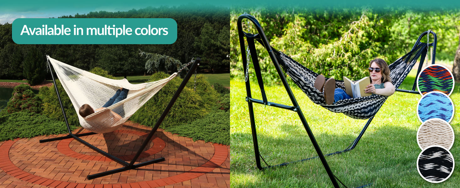 Available in multiple colors multi-color, blue, natural, and black/natural