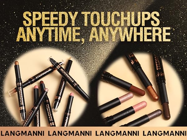 LANGMANNI 8Colors Dual-Ended Cream Eyeshadow Stick Set