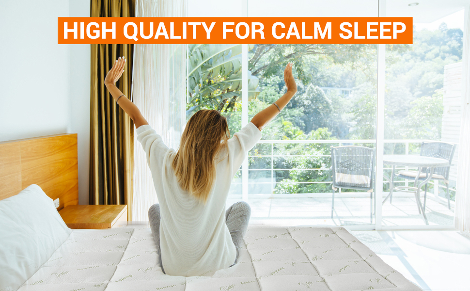 Cheer Collection Rayon Made from Bamboo Mattress Topper