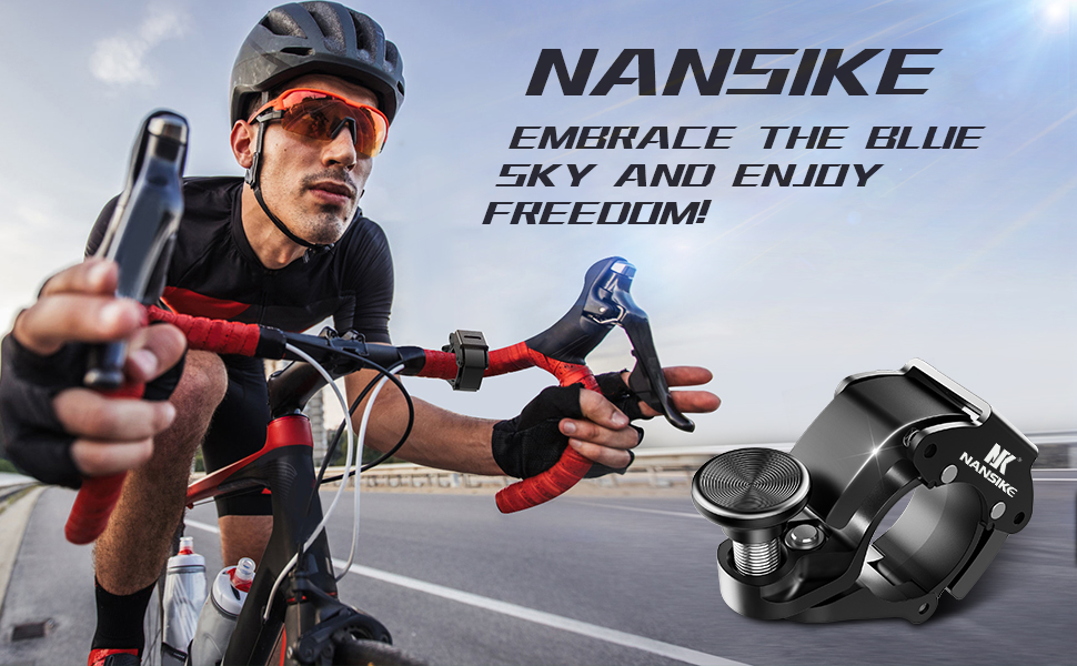 NANSIKE Black Bicycle Bell 2PC, Innovative Aluminium Mini