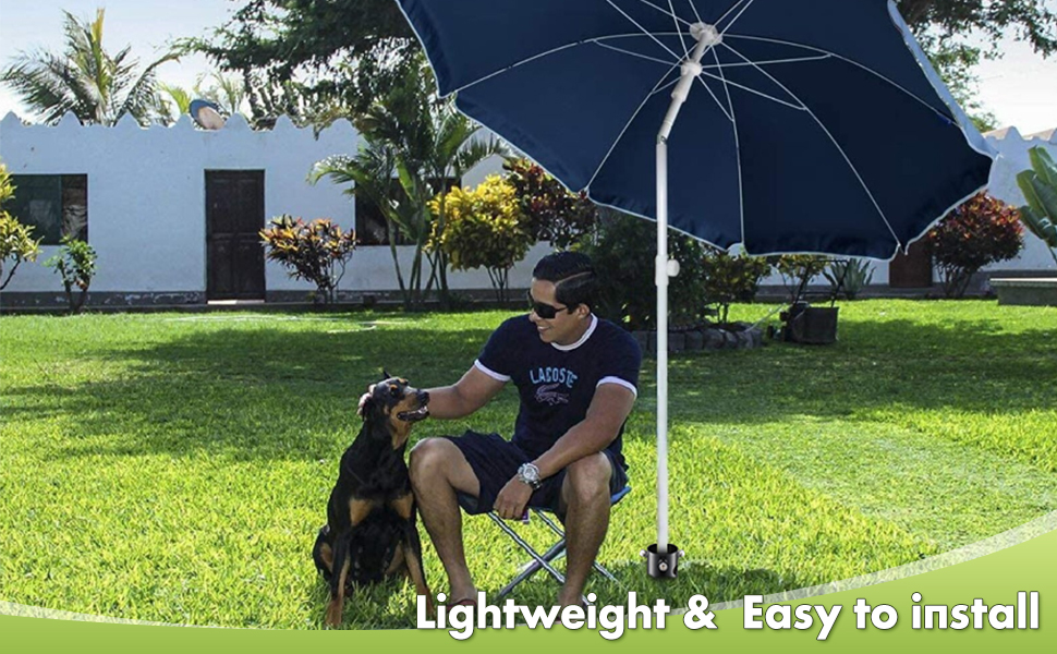 Lcokeiy Beach Umbrella Sand Anchor Heavy Duty Outdoor Umbrella Holder No Dig