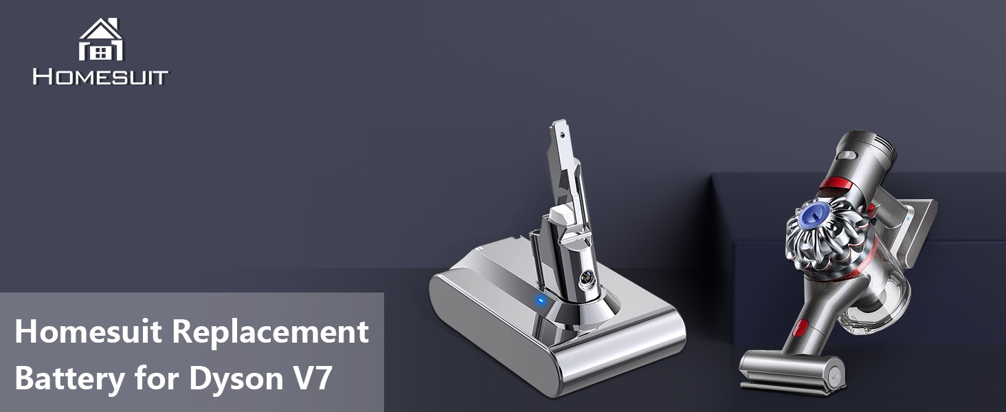 Homesuit V7 Battery Replacement 21.6V 4000mAh Compatible with Dyson V7