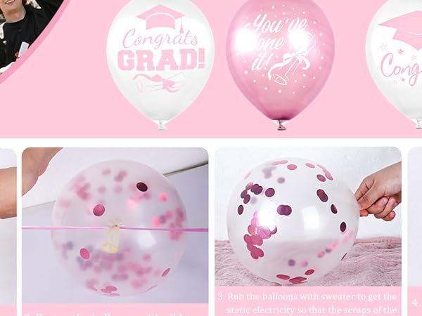 Amazon.com: Whaline 60Pcs Graduation Party Balloon Set 7