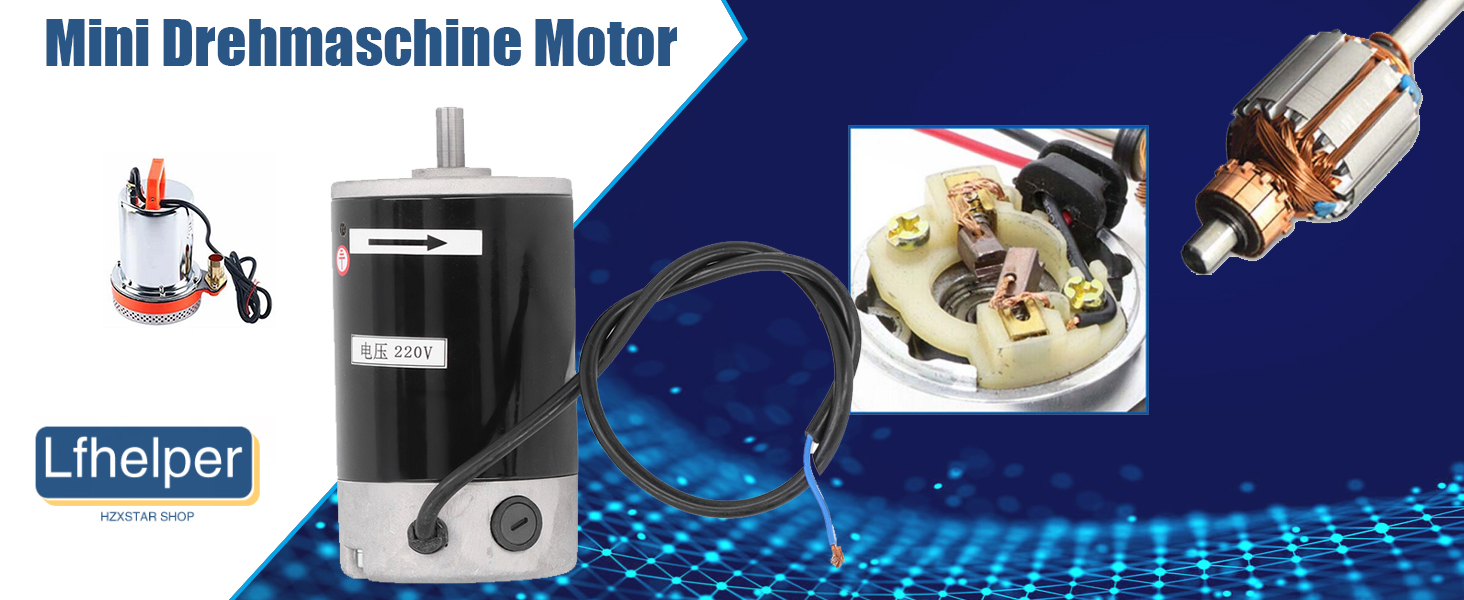 Mini-Schaummotor-Ersatz, 6000 U/min 550 W Mini-Metall-Drehmaschinenmotor