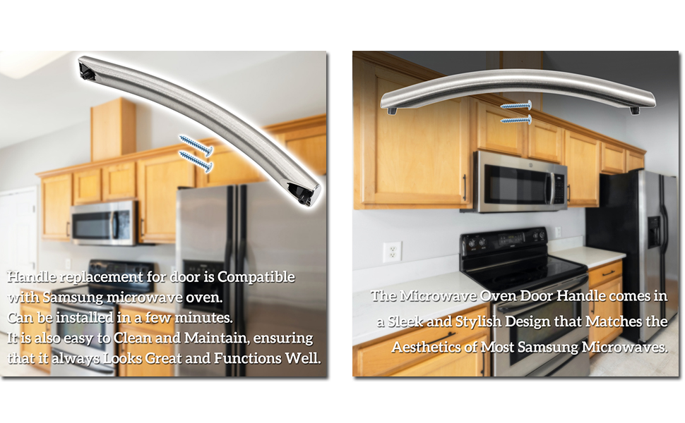 Microwave Door Handle DE9402933A Replacement for Samsung