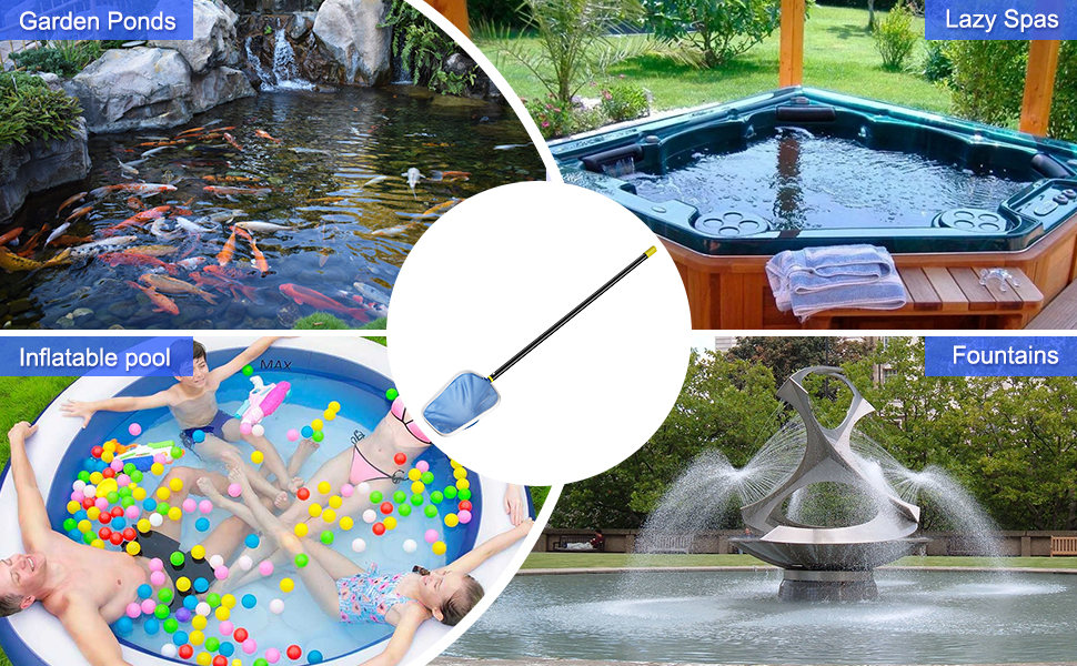 DEROFIT Pool Skimmer Net with Pole,Pool Net Fine Mesh with