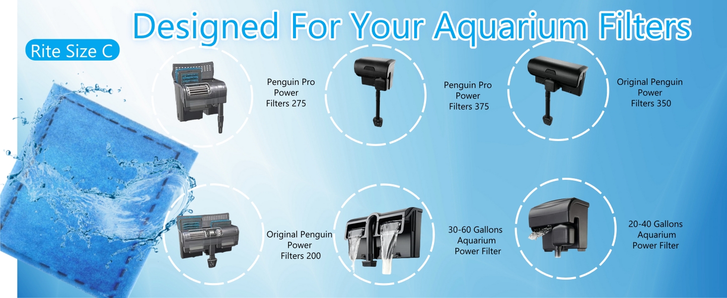 Rite Size C Aquarium Filter Cartridges