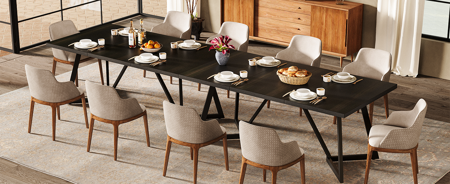 long dinner table for family