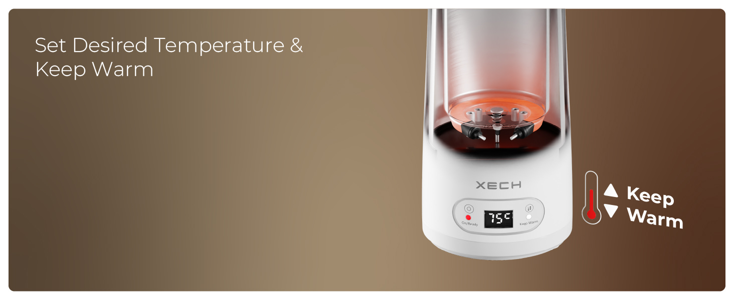 mini travel kettle with keep warm function for up to 8 hours of warm water xech hydroboil digital