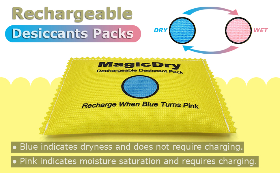 MagicDry 4 X 100 Gram Rechargeable Desiccants Pack