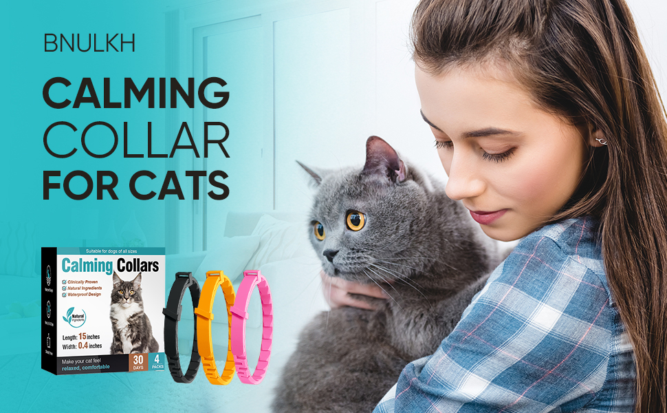 Calming Collar for Cats 4 Pack Calming Cat Collars Anxiety Relief Lasts