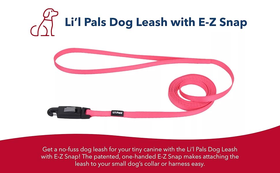 Amazon.com : Coastal - Li'l Pals Dog Leash with E-Z Snap